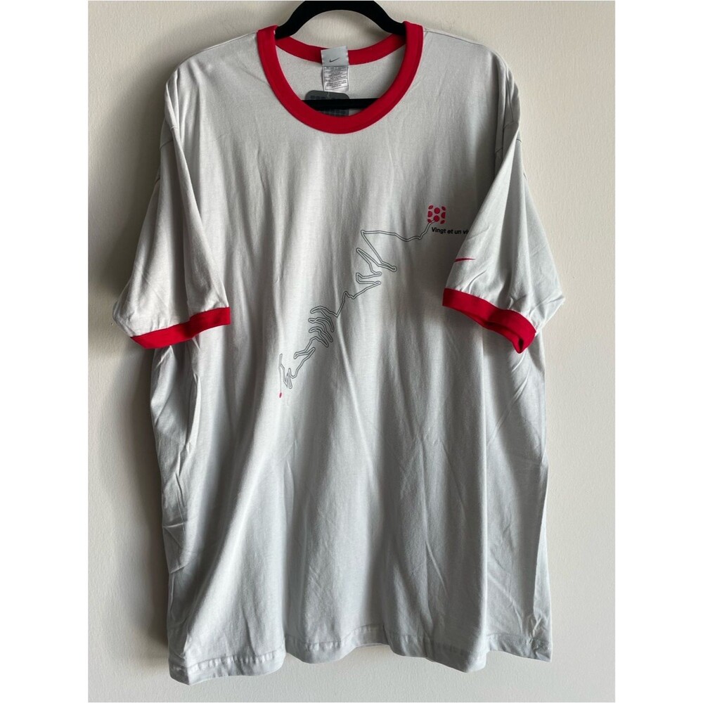 Vintage y2k 2003 Nike cycling tour de France ringer tee vingt et un virages XXL